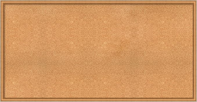 Amanti Art Natural Cork Board for Wall, 30x58 Vision Board with Bronze Frame, Oversize Corkboard Office Decor for Home Organization, Casual Corkboard Pinboard to Display Items for Home Organization-DeskLoop Office