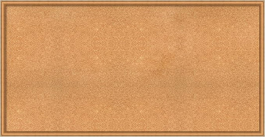 Amanti Art Natural Cork Board for Wall, 30x58 Vision Board with Bronze Frame, Oversize Corkboard Office Decor for Home Organization, Casual Corkboard Pinboard to Display Items for Home Organization-DeskLoop Office