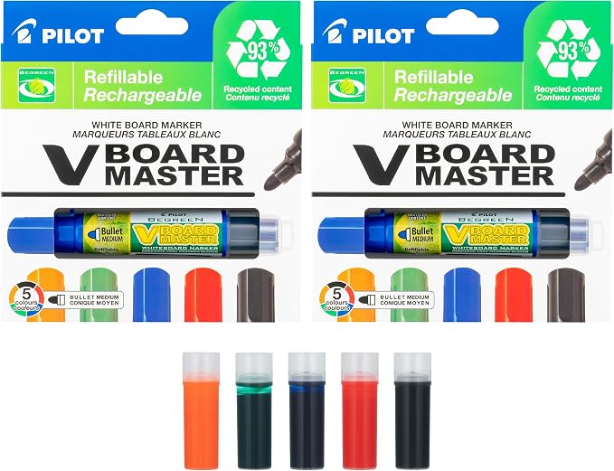 Pilot V Board Master Refillable Dry-Erase Markers, Bullet Tip by PilotCorporationofAmerica