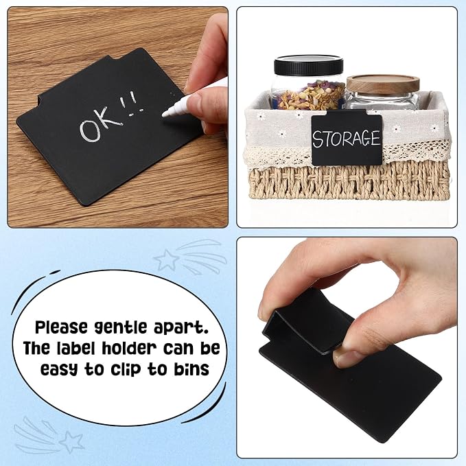 Chinco 80 Pcs Basket Label Clips Set Include 76 Removable Kitchen Clip Label - Image 4