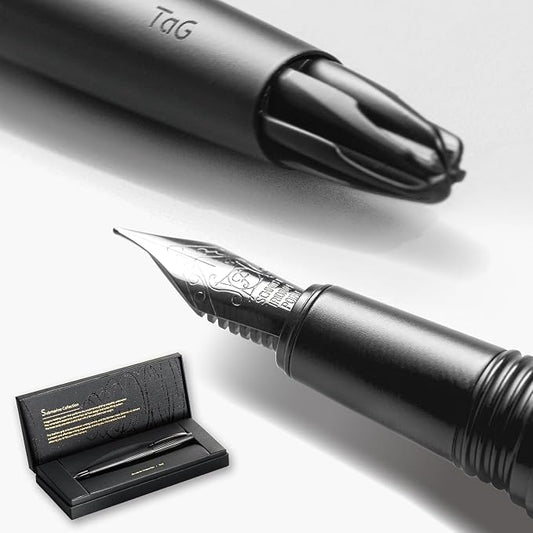TAG Submarine Luxury Fountain Pen – TurbineDriven Refill, Steel Black Fine Nib by TaG%EF%BD%9CBeyondBoundaries