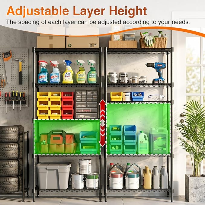 BestOffice | 5-Tier Wire Storage Shelves - Image 4