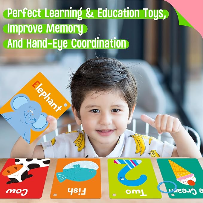 50 PCS Kid First Cognitive Flashcards, Double Sided Printed 7 in 1 Colorful - Image 5