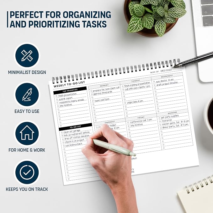 Of a Happy Kind Weekly To Do List Spiral Planner Pad - Image 2