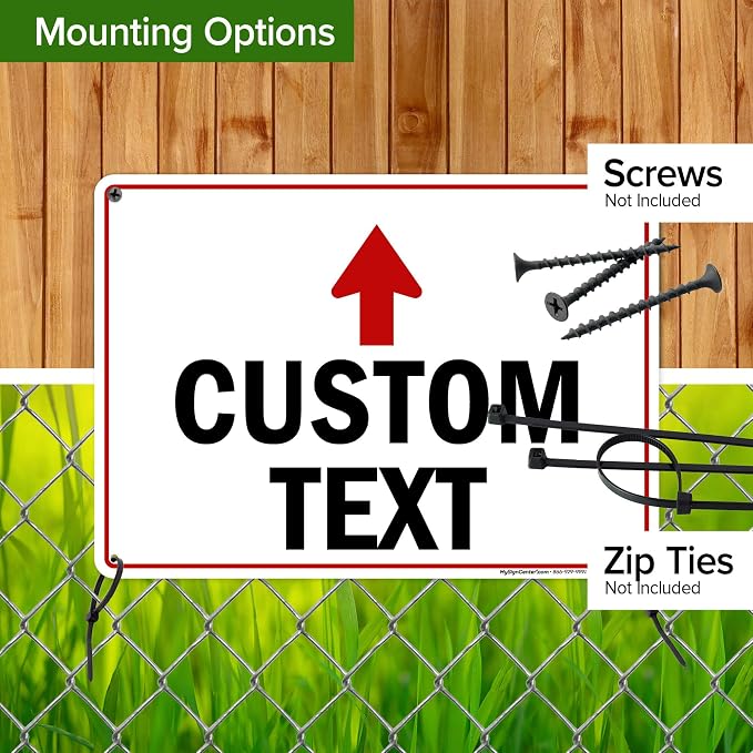 Custom Arrow, Custom Directional Sign, Up Arrow, 10x14 Inches, 55 mil thick HDPE - Image 5