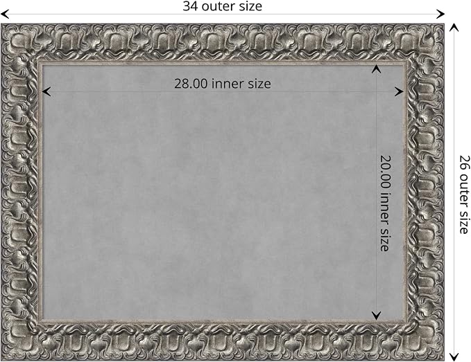 Amanti Art Silver Framed Magnetic Board 26x34 Medium Vision Board - Image 4