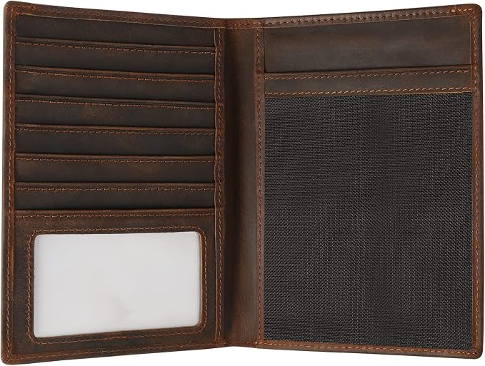 Jack&Chris Leather Passport Holder RFID Blocking Passport Travel Wallet Cover by JackChris