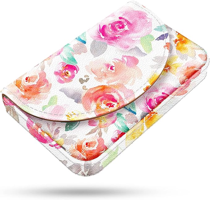 Business Card Holder，PU Leather Business Card Case Color Printing Pattern Card by xiviers