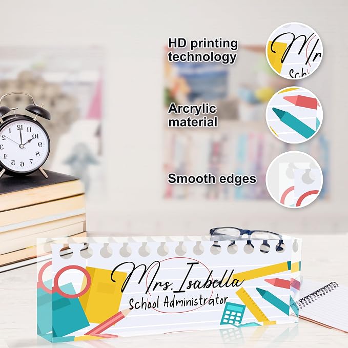 Custom Desk Name Plate Personalized, Acrylic Name Plates - Image 5