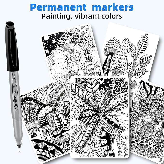 Permanent Markers, Ultra Fine Point, Fine tippermanent marker set, quick dry - Image 10