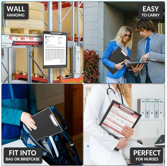 Sooez Clipboard with Storage, Plastic Clip Boards 8.5x11 with Storage, Heavy - Image 7