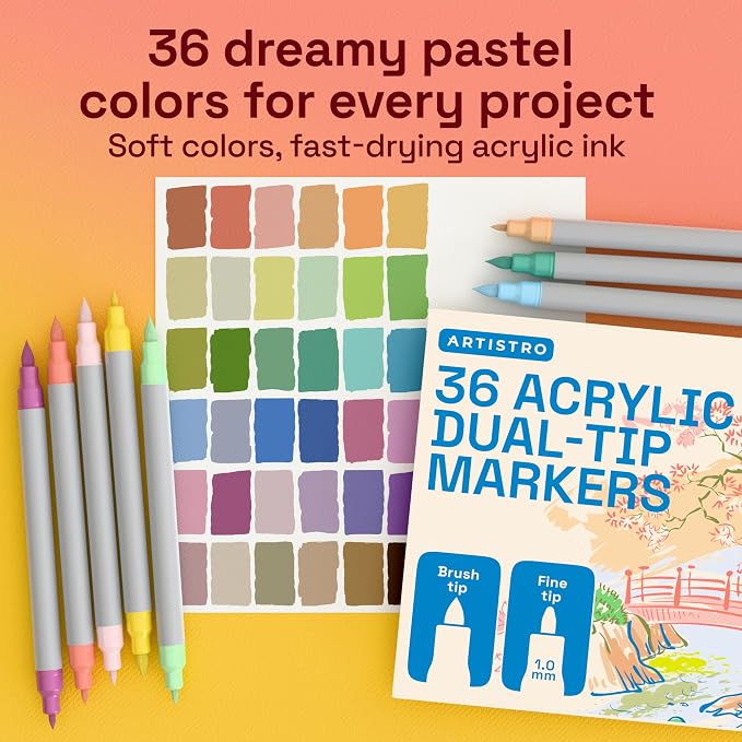 ARTISTRO 36 Pastel Acrylic Paint Markers - Image 2