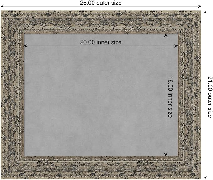Amanti Art Silver Framed Magnetic Board 21x25 Small Vision Board - Image 2