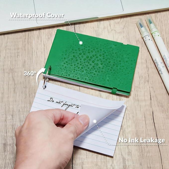 NEEWAY Ruled Index Cards with Ring 3x5 Inches, Flash Cards with Rings - Image 6
