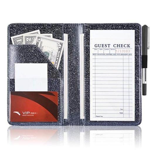 ACdream Server Books for Waitress, Guest Book Note Pad, Cute Pocket Leather - Image 2