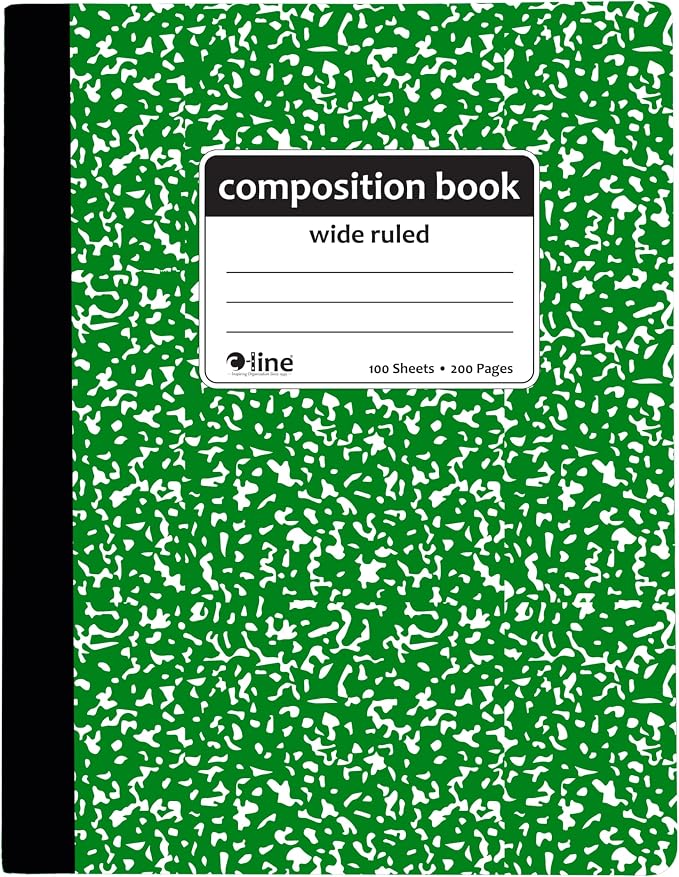C-Line Composition Notebook, Wide Ruled, Marble Cover, 1 Notebook, Color May - Image 5