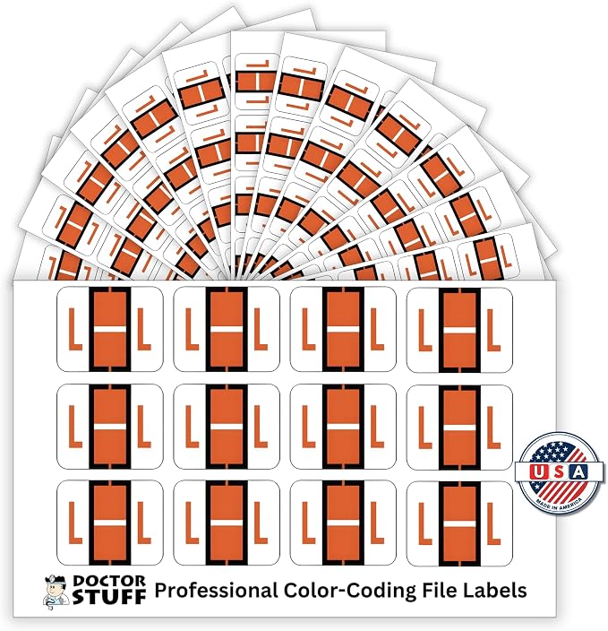 Doctor Stuff - File Folder Labels, Alphabet Letter L Stickers, Compatible - - Image 2