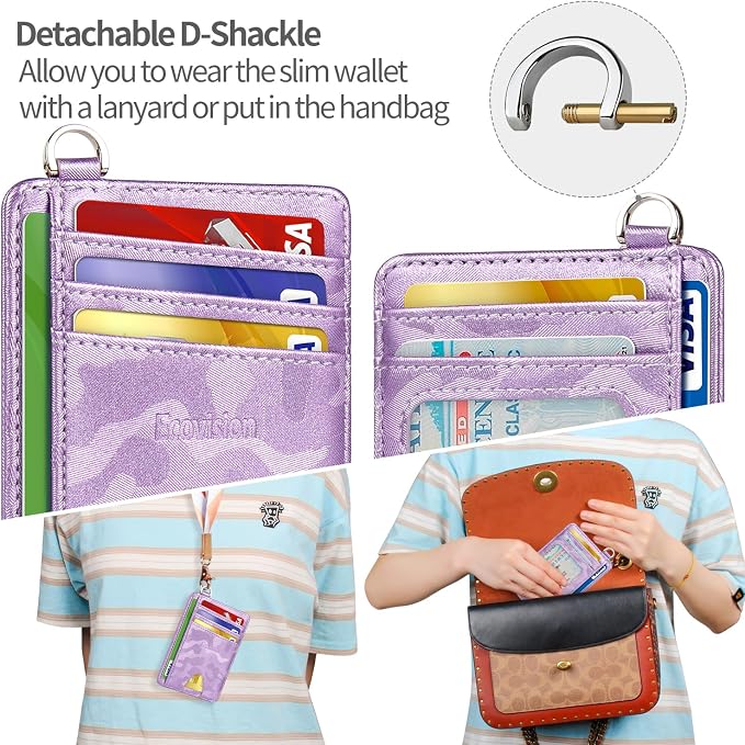 Slim Minimalist Front Pocket Wallet, RFID Blocking Credit Card Holder Wallet - Image 3