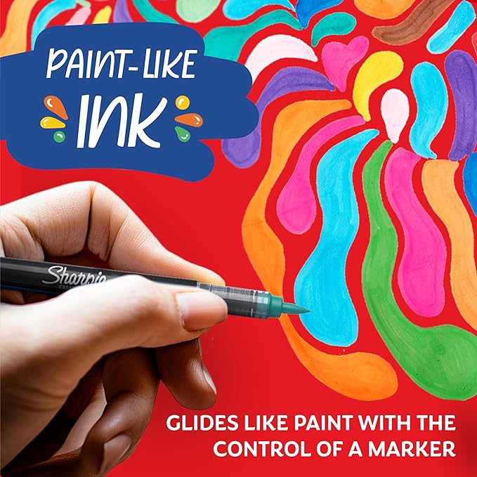 Sharpie Creative Markers, Water-Based Acrylic, Brush Tip, Kids Activity - Image 3