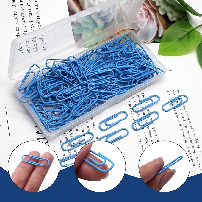 Luomorgo 120 Pcs Blue Paper Clips - Image 3