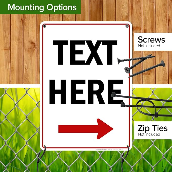 Custom Arrow, Custom Directional Sign, Right Arrow, 10x14 Inches, Rust Free - Image 5