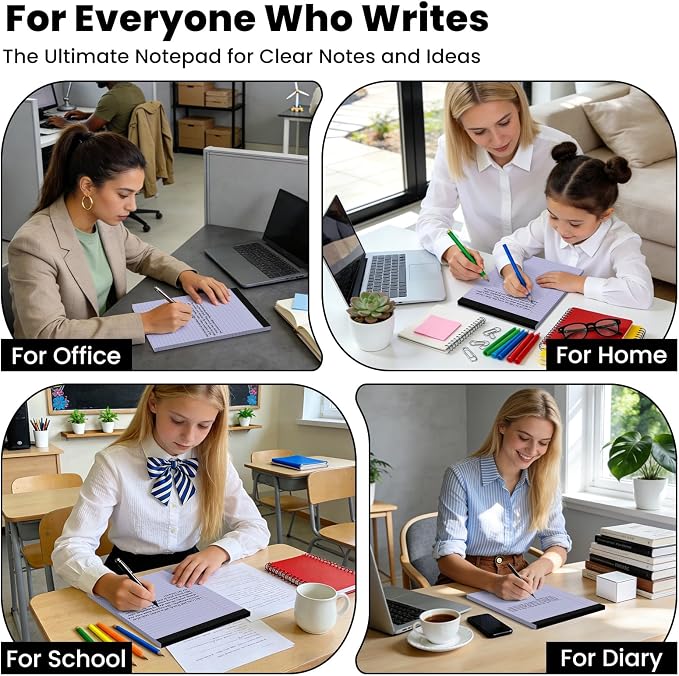3pcs Legal Pads 8.5 x 11, Notepads 8.5 x 11 Inch, 30 Sheets/Pack, Perforate - Image 6