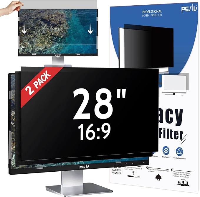 Peslv 28 Inch Privacy Screen for Computer Monitor 16:9 Aspect Ratio, Eye by peslv