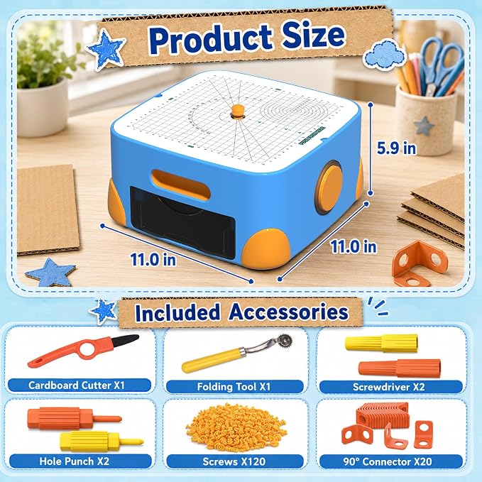 Kid-Safe Cardboard Cutter Machine, Bladeless Power Tool Craft Paper Cutter Saw - Image 7
