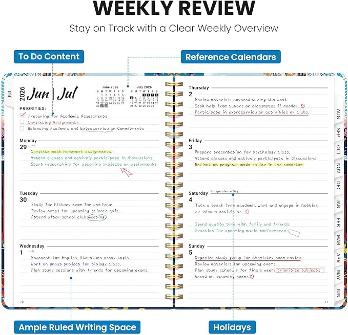 Planner 2026-2027, Monthly and Weekly Academic Planner July 2026 - Image 3