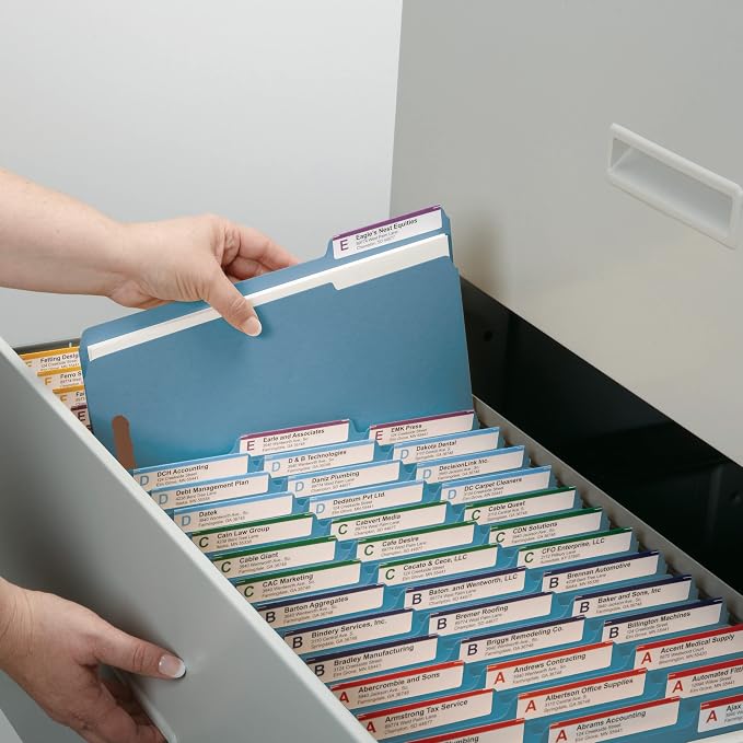 Smead Fastener File Folders, Reinforced 1/3-Cut Tabs, 2 Fasteners, Letter Size - Image 9