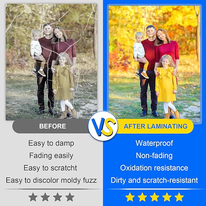 400 Pack Laminating Sheets, 3 Mil, 9 x 11.5 Inches Thermal Laminating Pouches Lamination Sheet Paper for Laminator, Clear, Letter Size, Office and School Supplies-DeskLoop Office