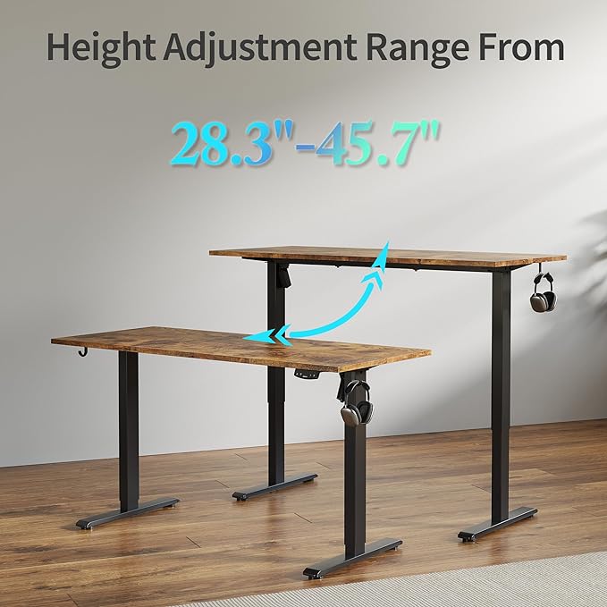 Agilestic Electric Standing Desk, Large 60 x 24 Inches Height Adjustable Desk - Image 8
