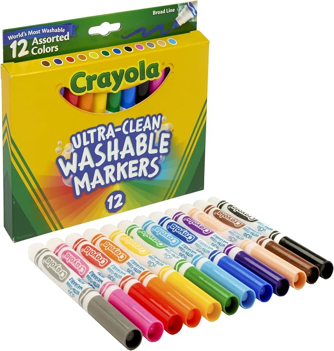 Crayola Broad Line Markers, Washable Markers by Crayola