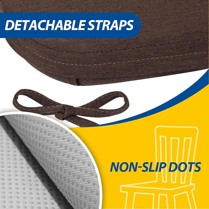 AAAAAcessories D-Shaped Chair Cushions, Machine-Washable Cover - Image 5