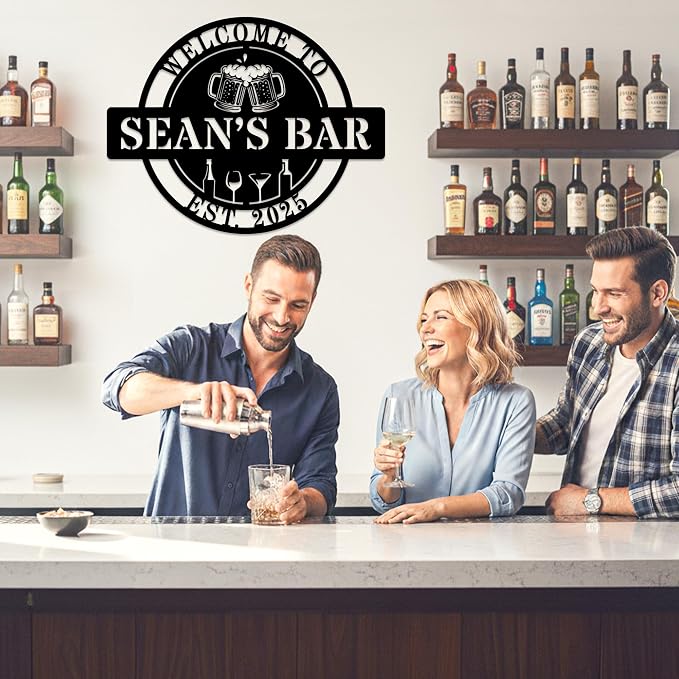 Custom Bar Sign Personalized Name Bar Wall Decor - Image 2