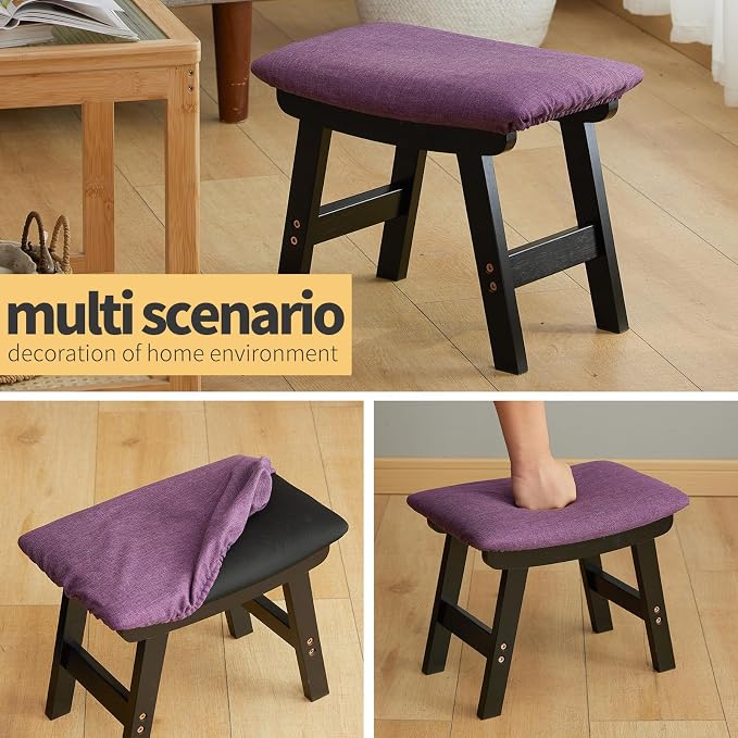 Foot Stool Ottoman Foot Rest Under Desk, Small Stool - Image 6