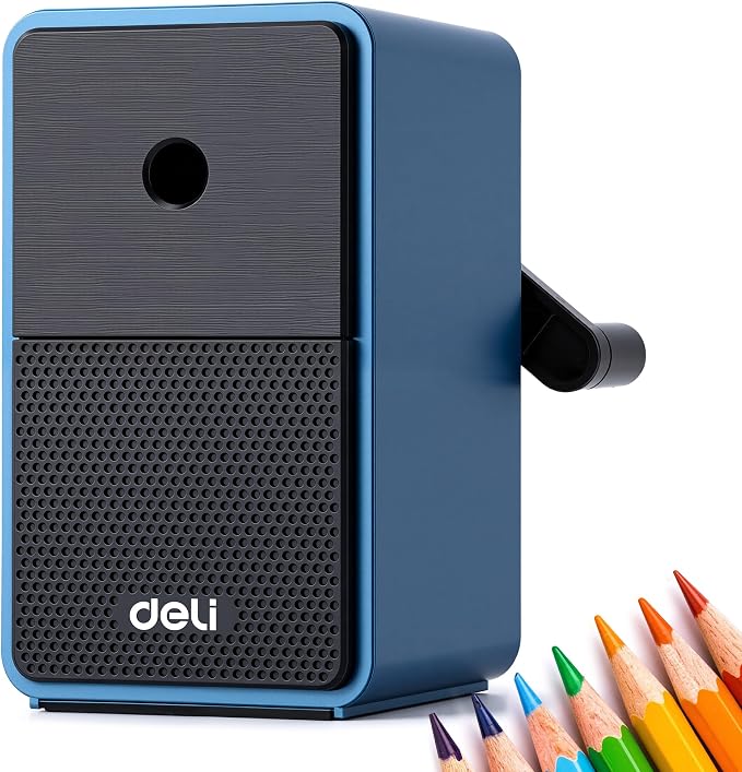 deli Manual Hand Crank Pencil Sharpener by delioffice