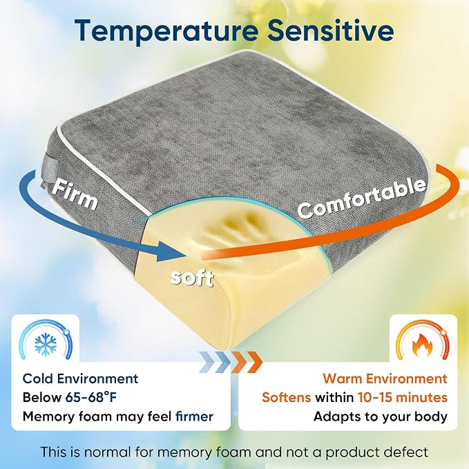 Seat Cushion for Office Chair, 4 Inch Thick Extra Large Memory Foam Chair - Image 9