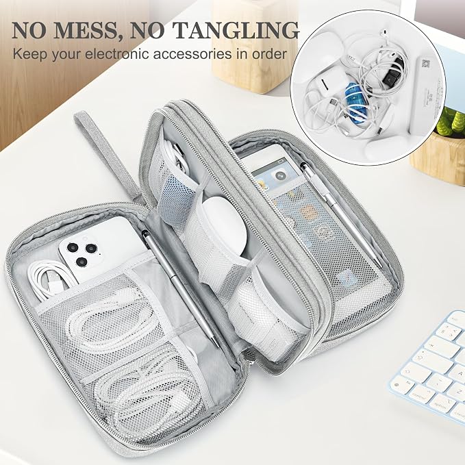FYY Electronic Organizer, Large Travel Cable Organizer Bag Pouch Electronic - Image 5