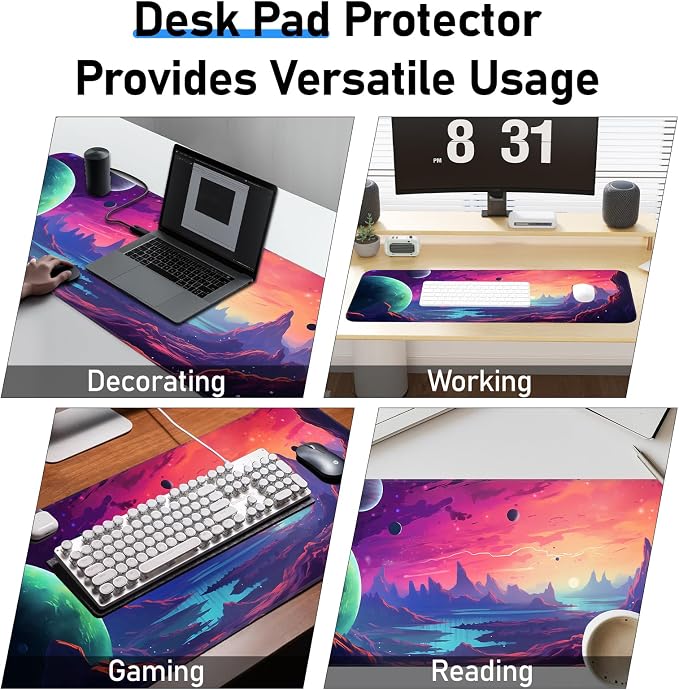Gaming Mouse Pad, Non-Slip Rubber Base, Stitched Edges, 31.5x11.8 Inch Large - Image 7