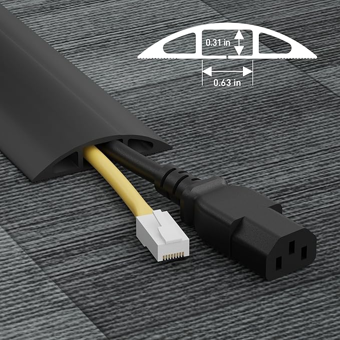 D-Line 30ft Floor Cord Cover, Floor Cable Protector, Extension Cord Cover - Image 3