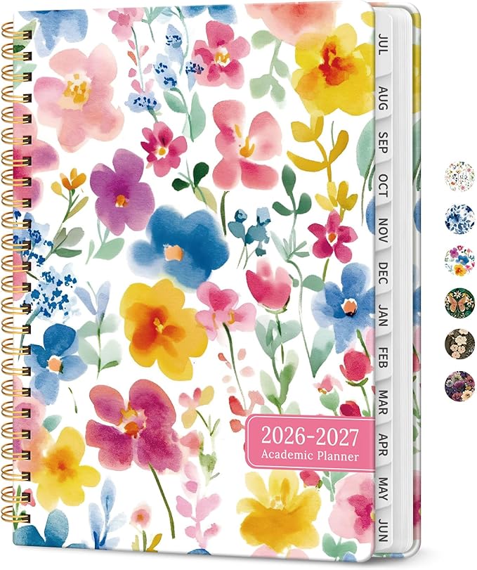 Planner 2026-2027, Academic Year Monthly and Weekly Calendar Planner, Jul 2026 by Taja