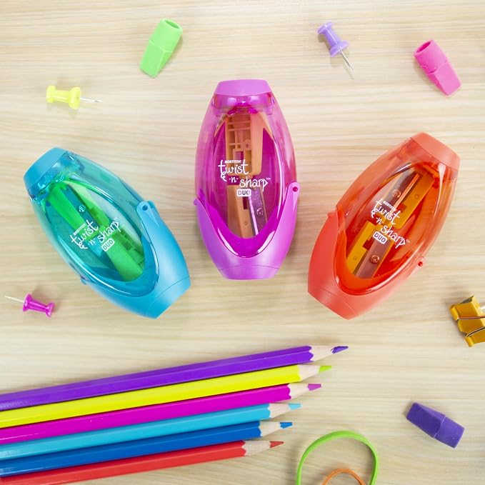 Bostitch Office Twist-N-Sharp Manual Pencil Sharpener, 2 Holes - Image 8