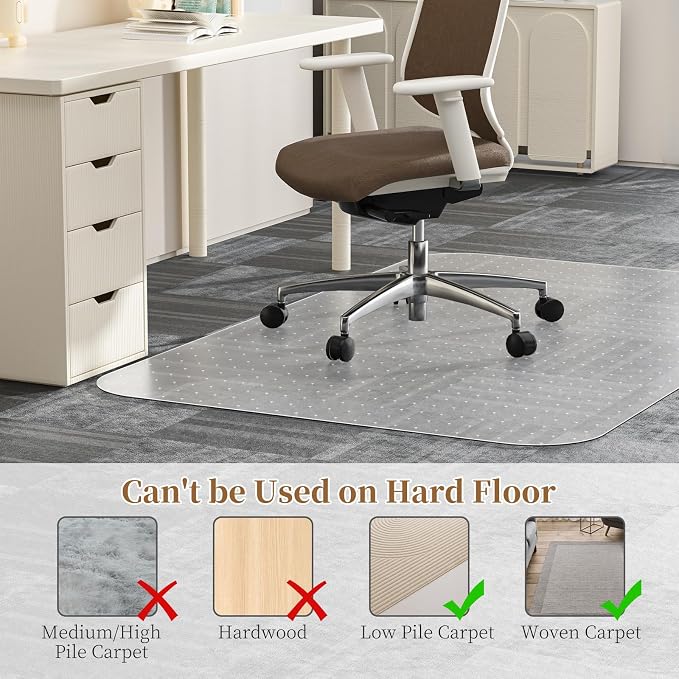30" X 48" Office Chair Mat for Carpet | Desk Chair Mat for Carpet Floors - Image 3
