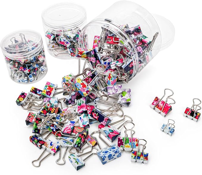Fasmov 148 Pcs Cute Binder Clips - Image 9