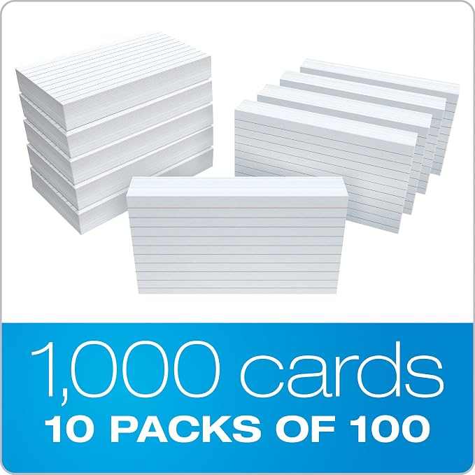 Oxford Ruled Index Cards, 000 Cards - Image 4