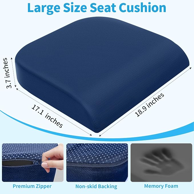 TranquilRelax 2XL Seat Cushion, Memory Foam Cushion - Image 3