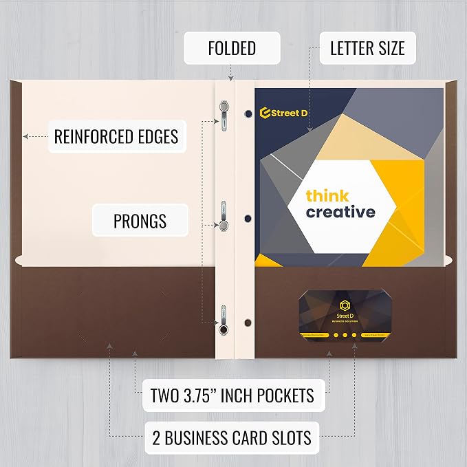 Better Office Products Brown Paper 2 Pocket Folders - Image 3