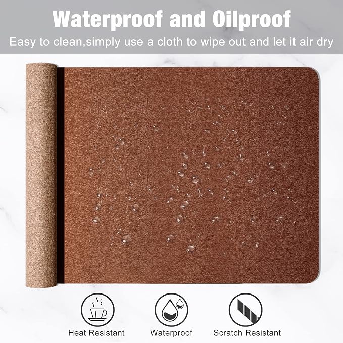 Hsurbtra Desk Pad, Waterproof Non-Slip Desktop Blotter Protector, Large Mouse - Image 6