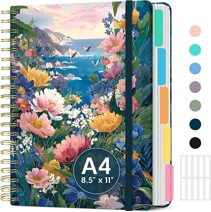 Hardcover Spiral Journal Notebooks by Taja